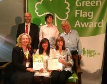 Receiving the Green Flag Awards