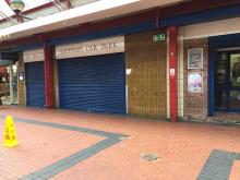 Shutters in Cannock Town Centre