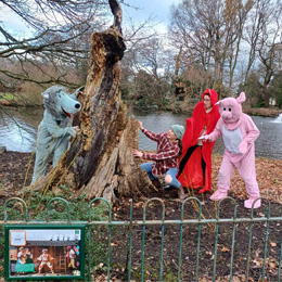 Panto characters in Hednesford Park