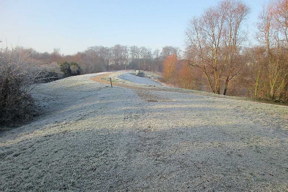 Frosty dam.