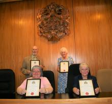 The four new Aldermen and Alderwomen of Cannock Chase Council