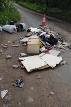 Fly tipped rubbish