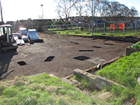 Work starting on MUGA at Pye Green Stadium site