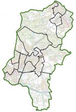 Map showing current ward boundaries for Cannock Chase Council