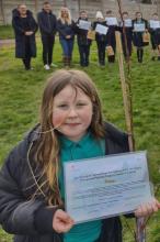 Poppy and Amanda Milling MP at the tree planting