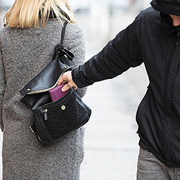 Purse being taken by a thief