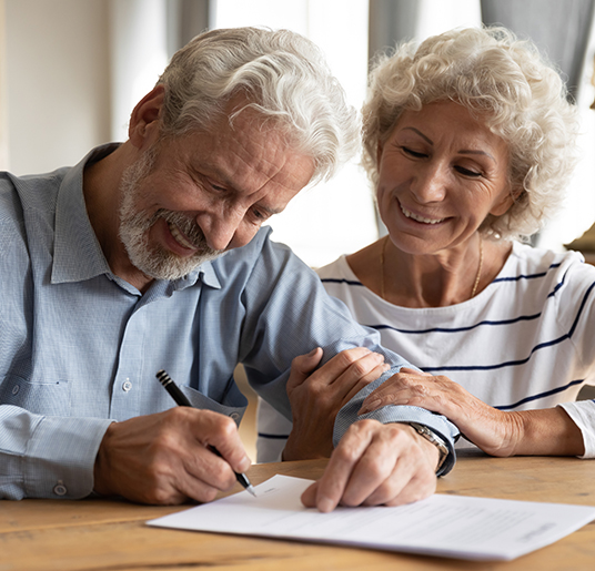 People signing up to new accommodation