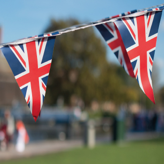 VE Day commemorations - union jack flags