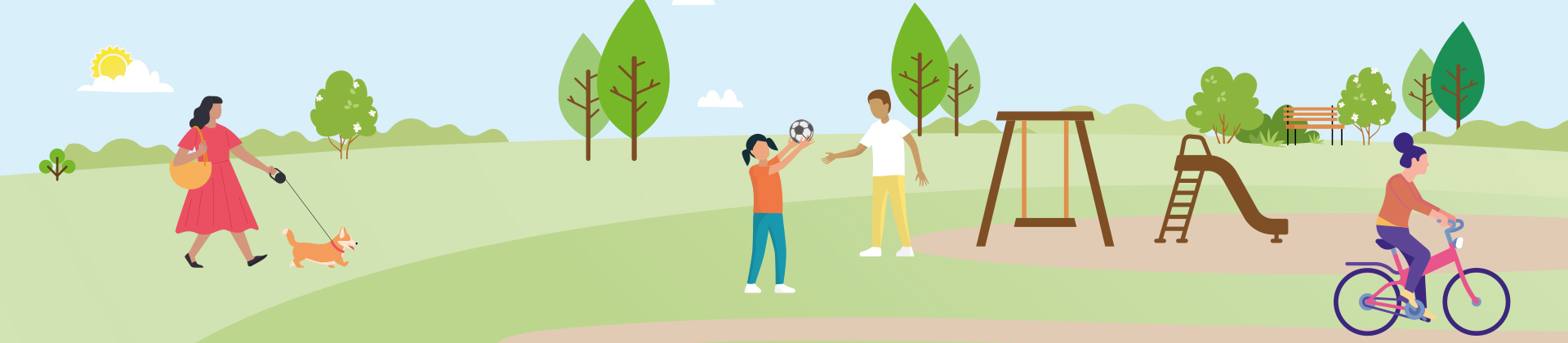 graphic of a generic park scene