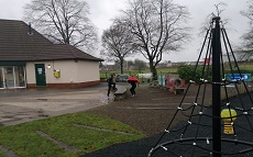 December 2019 Hednesford Park Play area depicting the train.